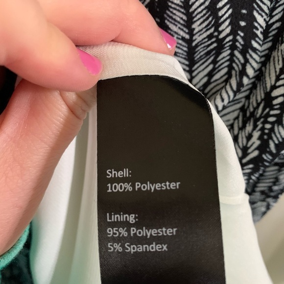 Ava & Aiden Black and White Wrap Dress - Picture 6 of 6